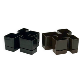 Pair of 70s Modular Vintage Planters by Vastill