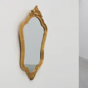 Rococo Style Gilt Mirror with Acanthus and Shell Crest, Italy, 20th Century