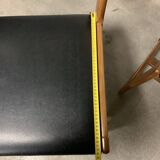 Set of four vintage chairs with retro design skai seats