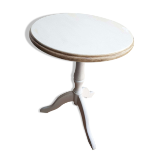 Vintage wood console pedestal table