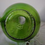 Set of 3 apple green glass soliflora