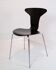Lot de 6 chaises Munkegaard noirs conçu par Arne Jacobsen en 1955