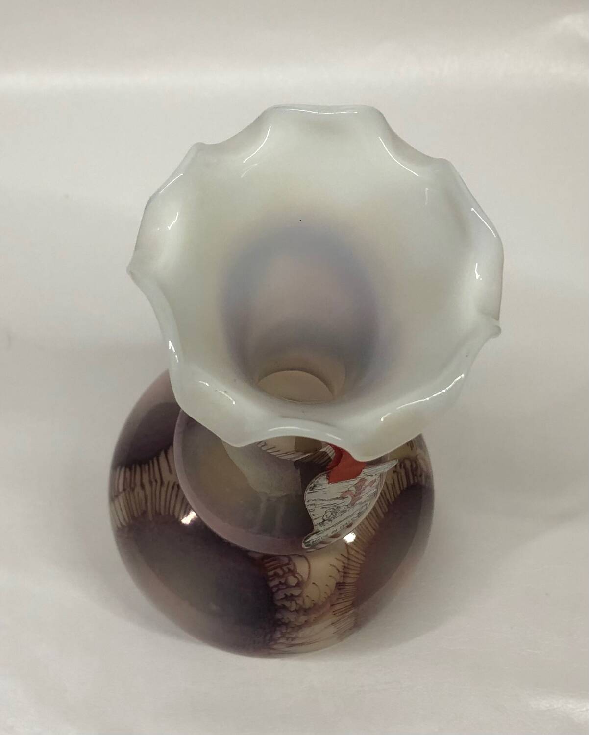 Vase en verre d’opaline soufflé Toscan Stelvia