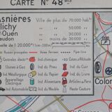 Old school map France/Paris No.48 Hatier edition