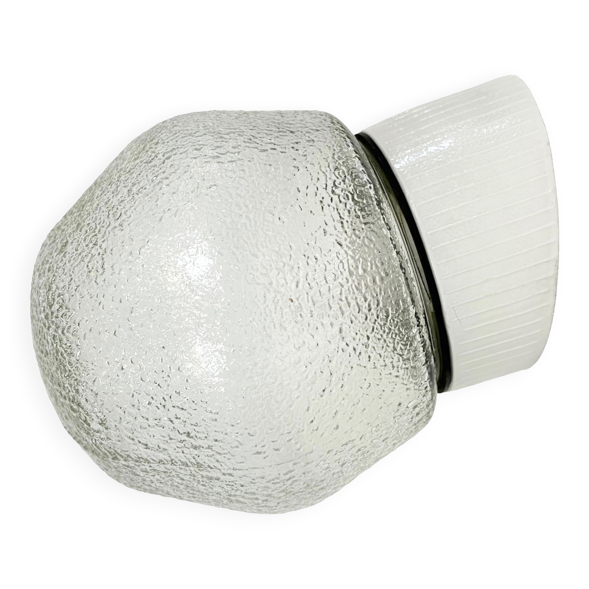 Vintage White Porcelain Wall Light, 1970s
