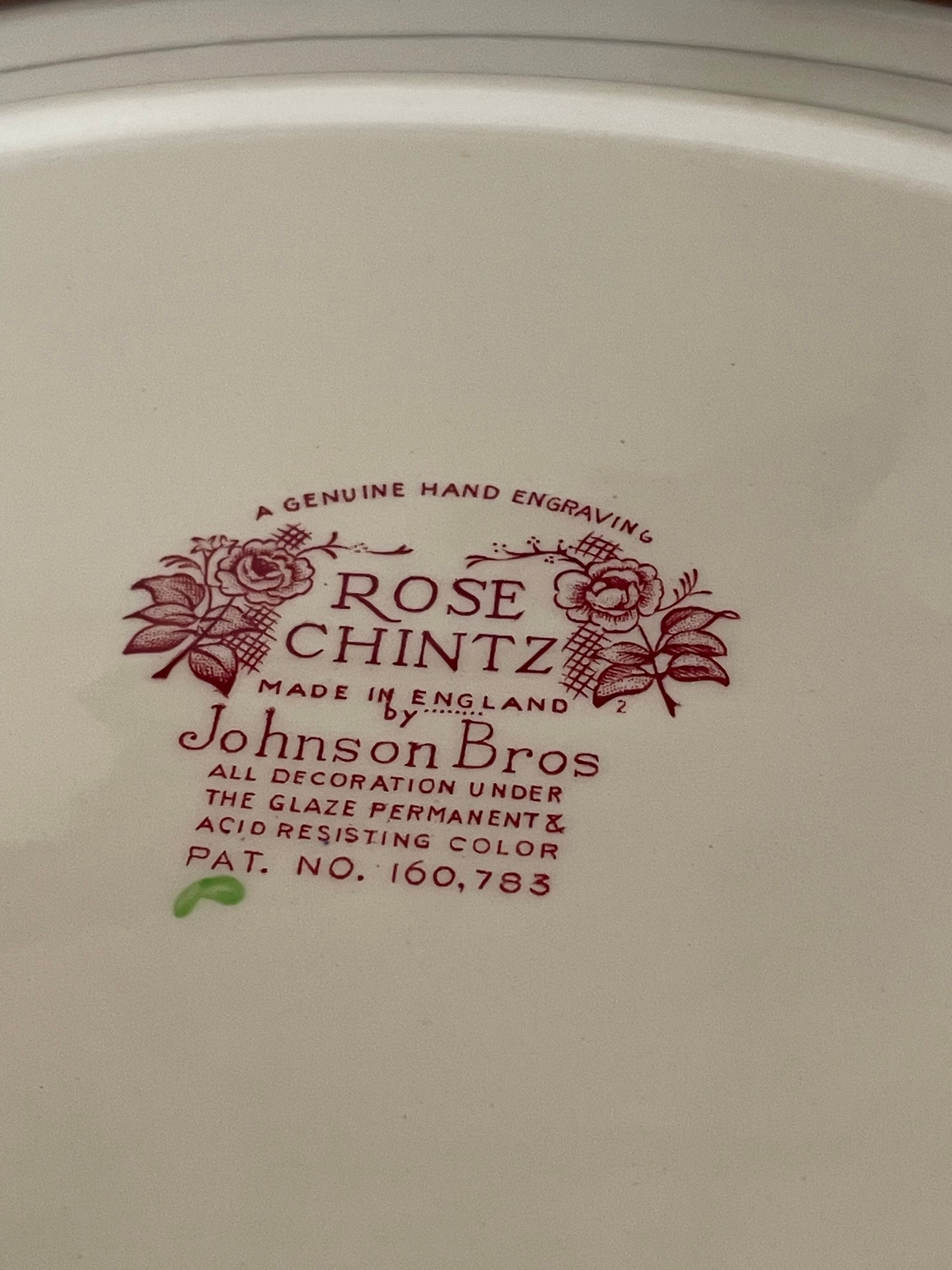 Vintage Rose Chintz Johnson Brothers dishes