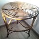 Table tripode vintage en rotin