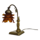 Table lamp, Art Nouveau style, female figure with removable head