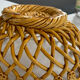 Pichon Uzès handmade ceramic basket – Yellow ochre openwork basket