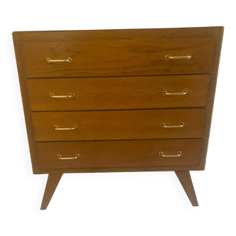 Vintage chest of drawers with compass feet