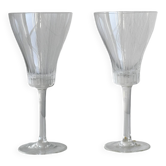 Deux verres à liqueur en cristal ciselé