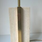 Travertine and gilded brass lamp base