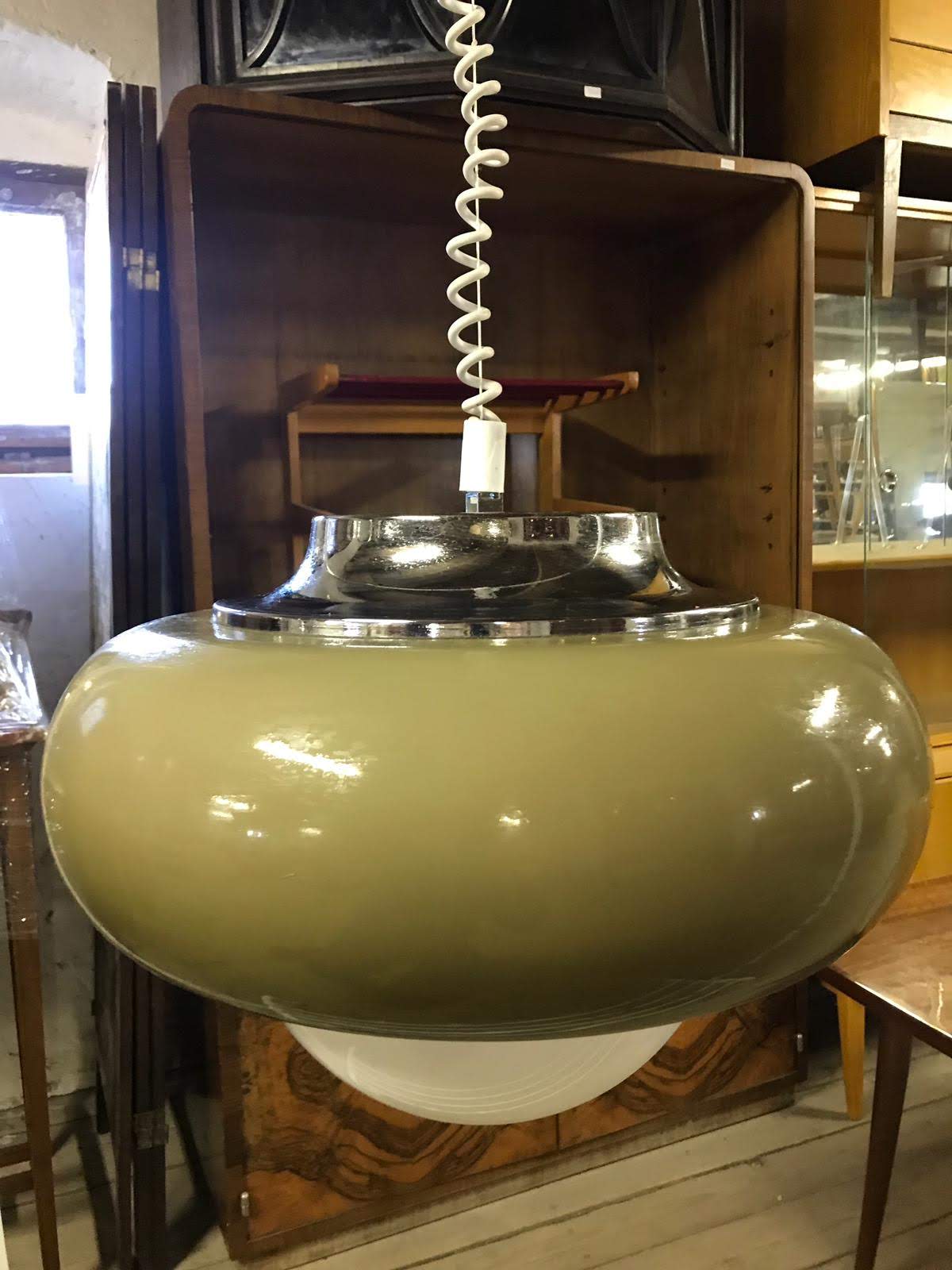 Suspension Harvey Guzzini space age 1970 Italy