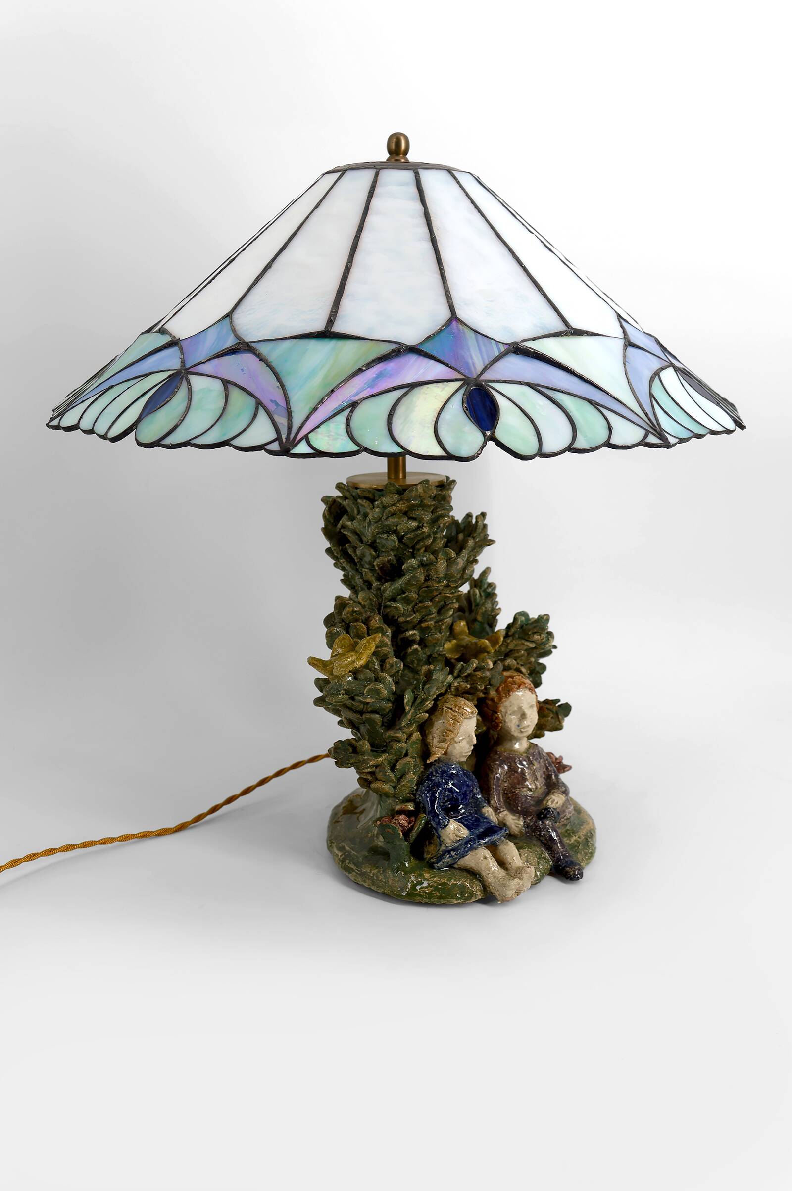 Ceramic lamp, dreamlike childhood – W. Schilder, Germany, c. 1970