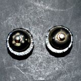 Lot of 2 salt shakers in cut crystal from SWAROVSKI Salt Pepper vintage signed