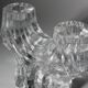 Christer Sjögren Brutalist Crystal Candle Holder, 1960s, Signed