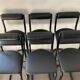 Set of 6 tubular stools with faux leather, 1970s-1980s.