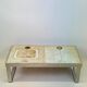 Table basse céramique / chrome — Jean Gregorieff, France, 1970s