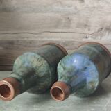 Duo bouteilles grès émaillé Dubois