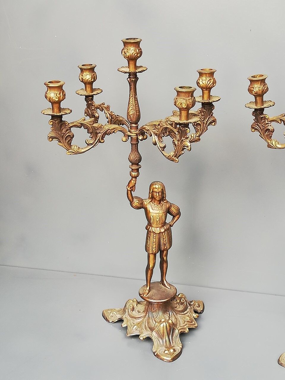 Pair of old candlesticks