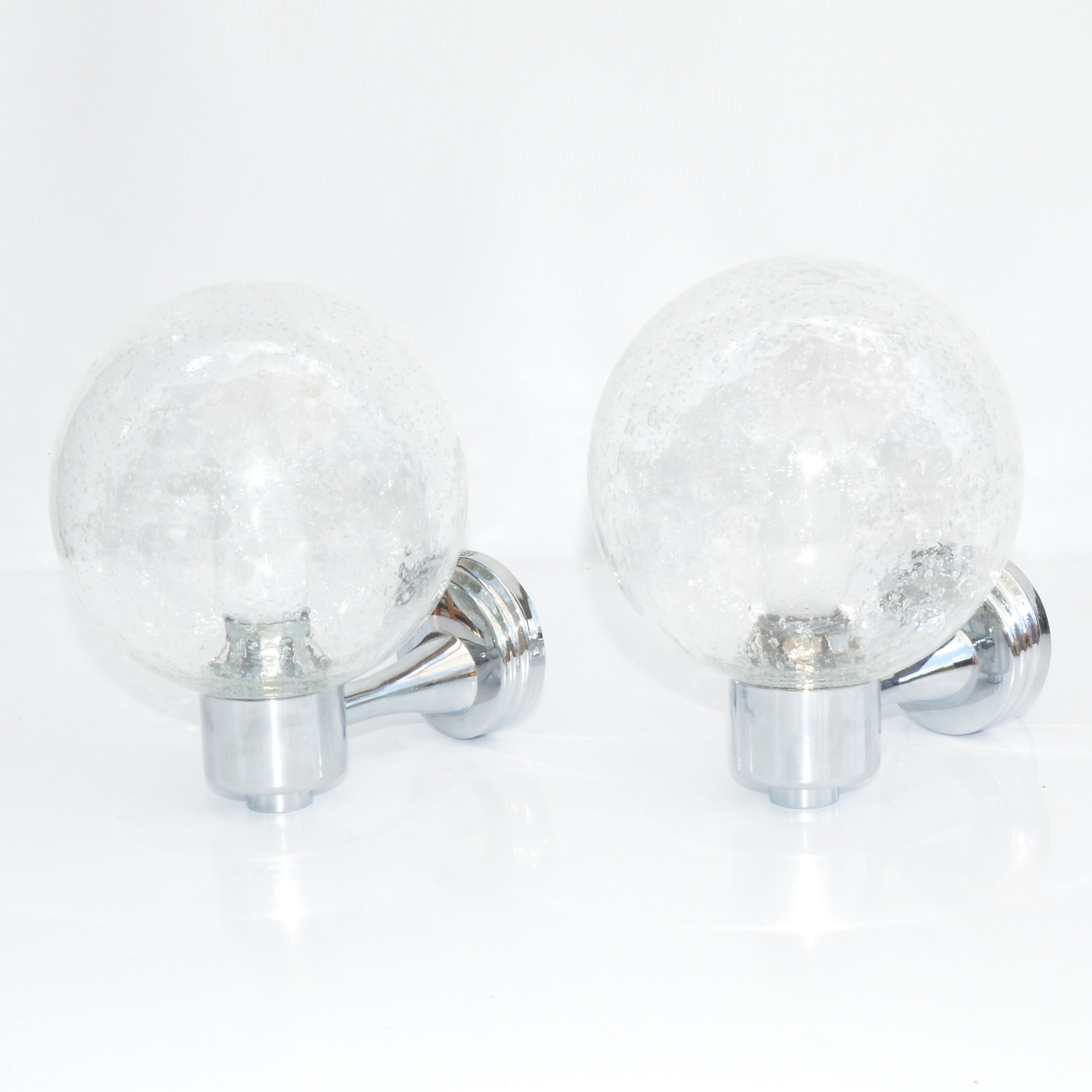 1980s pair of wall lamps, Karl Lenz, Germany