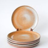Set of 5 Marais stoneware dessert plates, 1960