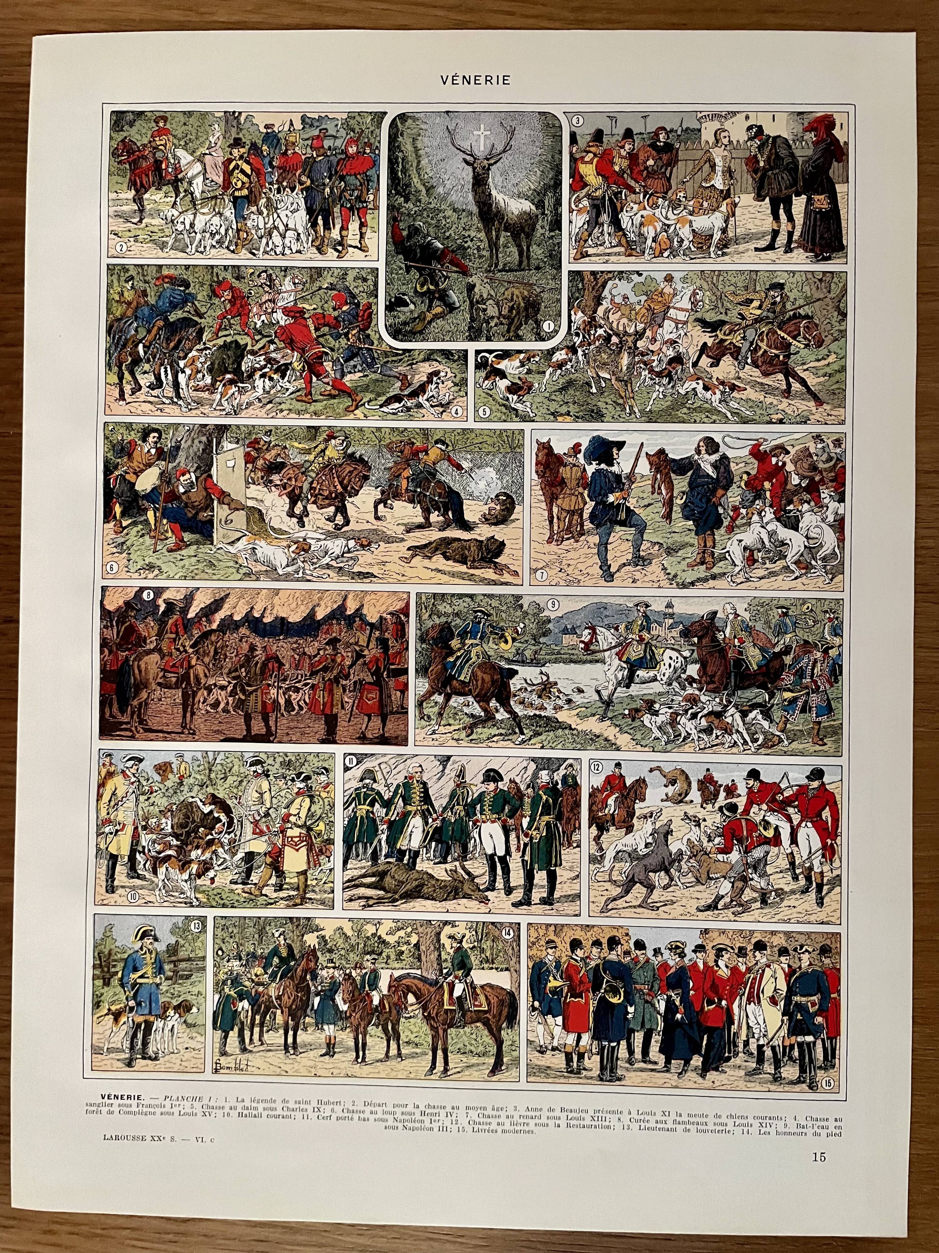 Lithograph on the hunting veneration of 1928
