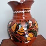 Hungarian ceramic pitcher signed