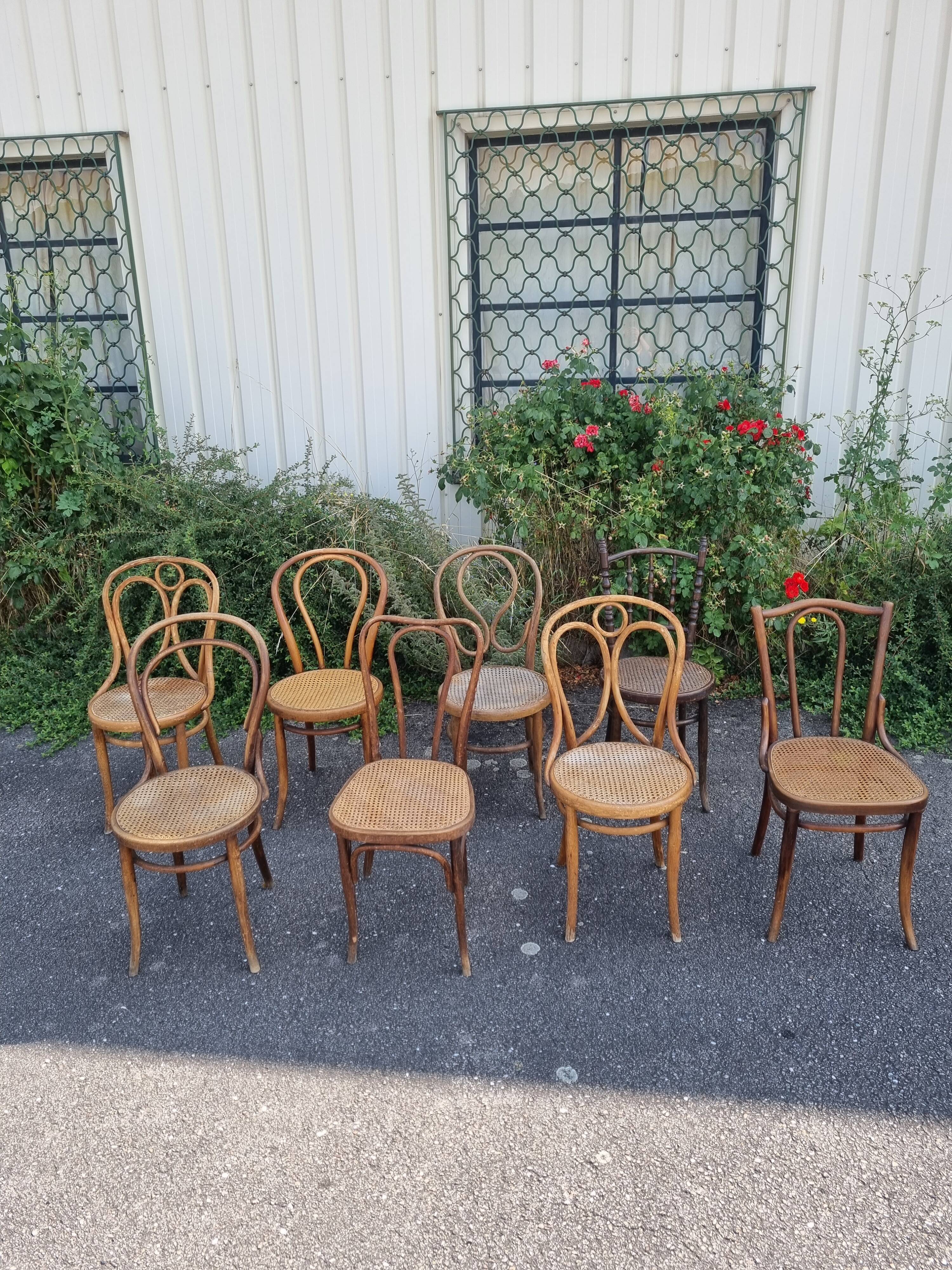 Series 8 mismatched bistro chairs