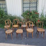 Series 8 mismatched bistro chairs