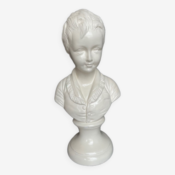 Bust of a young girl in plaster