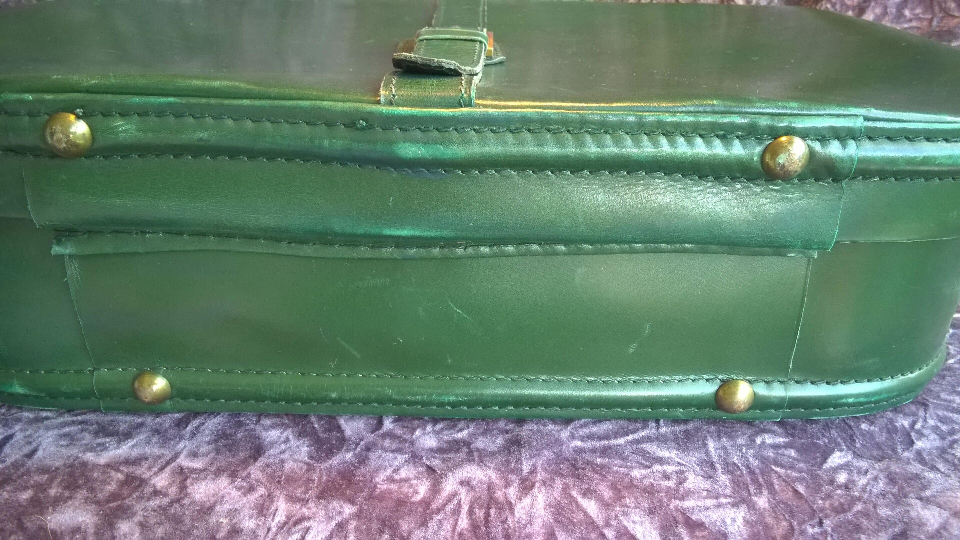 Leather suitcase