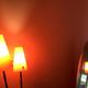 Vintage three-way two-light floor lamp