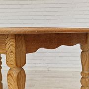 Danish dinning set of table and four chairs in oak and wool.