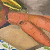 Still life oil on canvas with vegetables