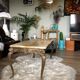 Table basse marbre et or