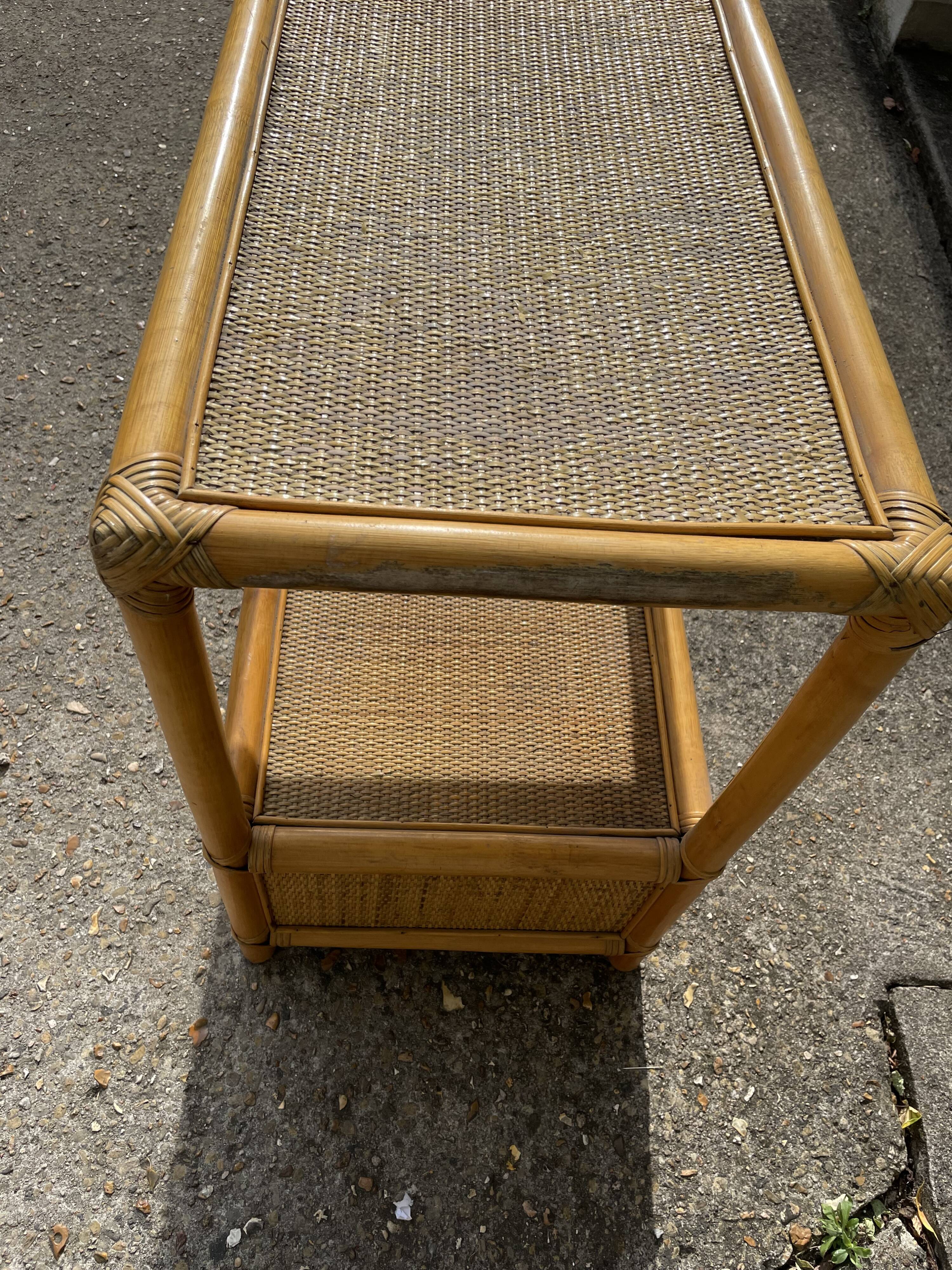 Low rattan furniture