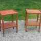 Pair of vintage 50s oak side tables