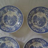 4 old earthenware plates 26923 villeroy boch burgenland blue