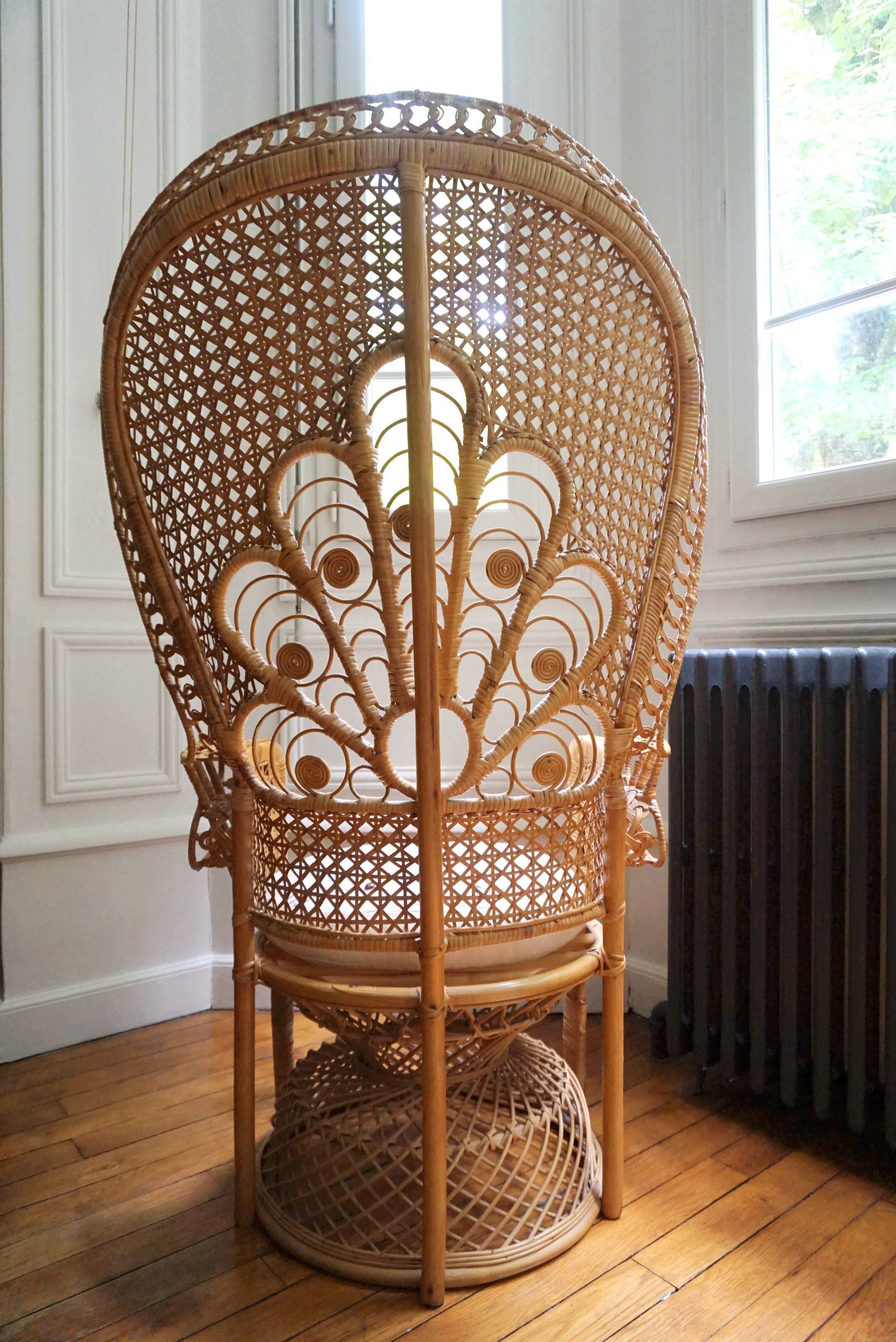 Emmanuelle armchair peacock model