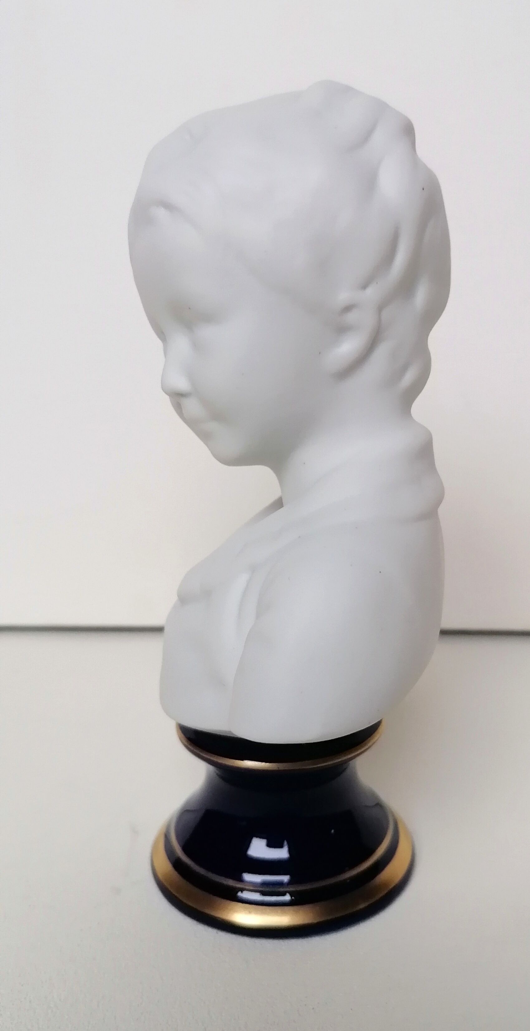 Bust biscuit child Houdon porcelain