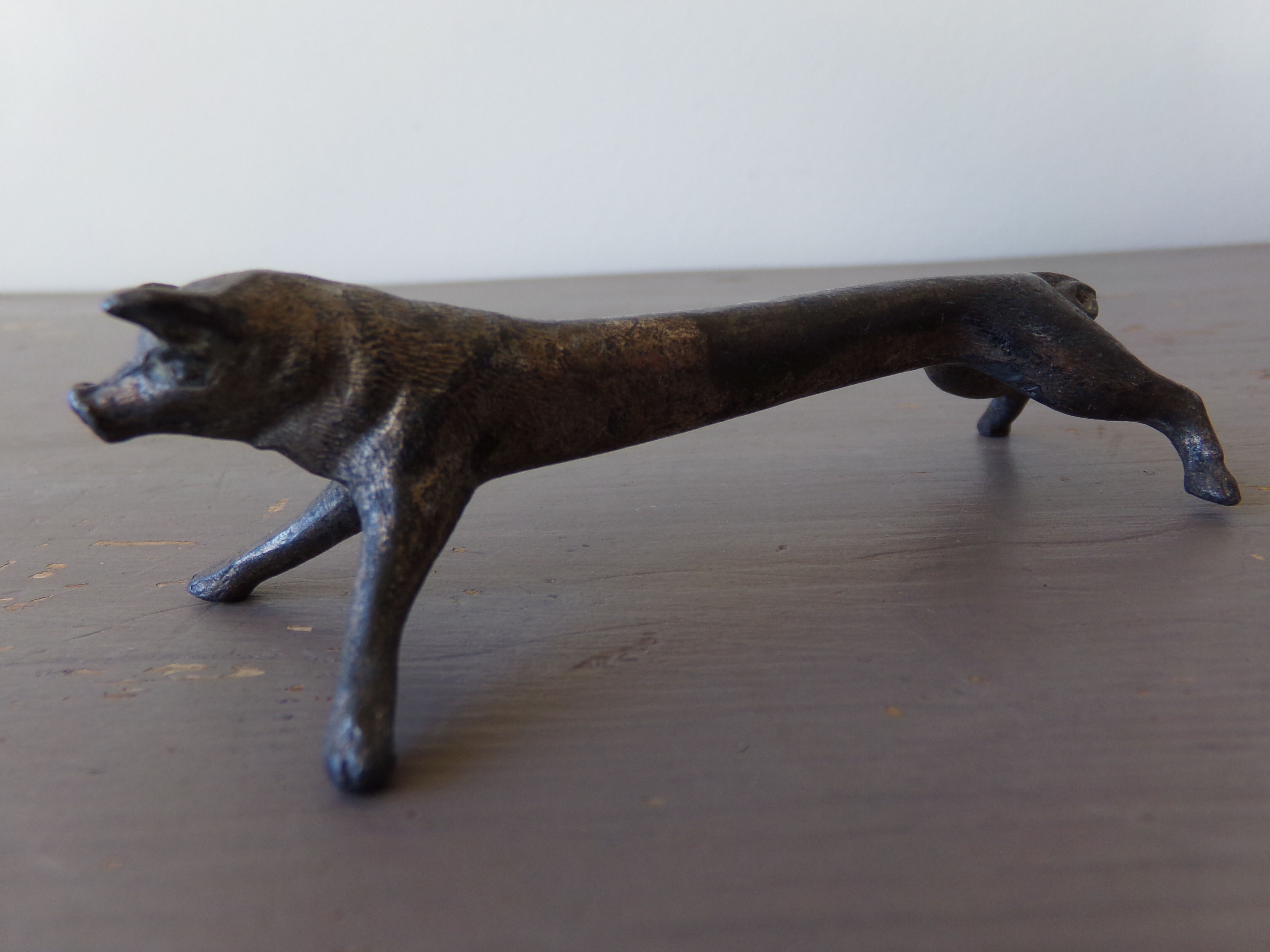 8 antique tin animal knife holders