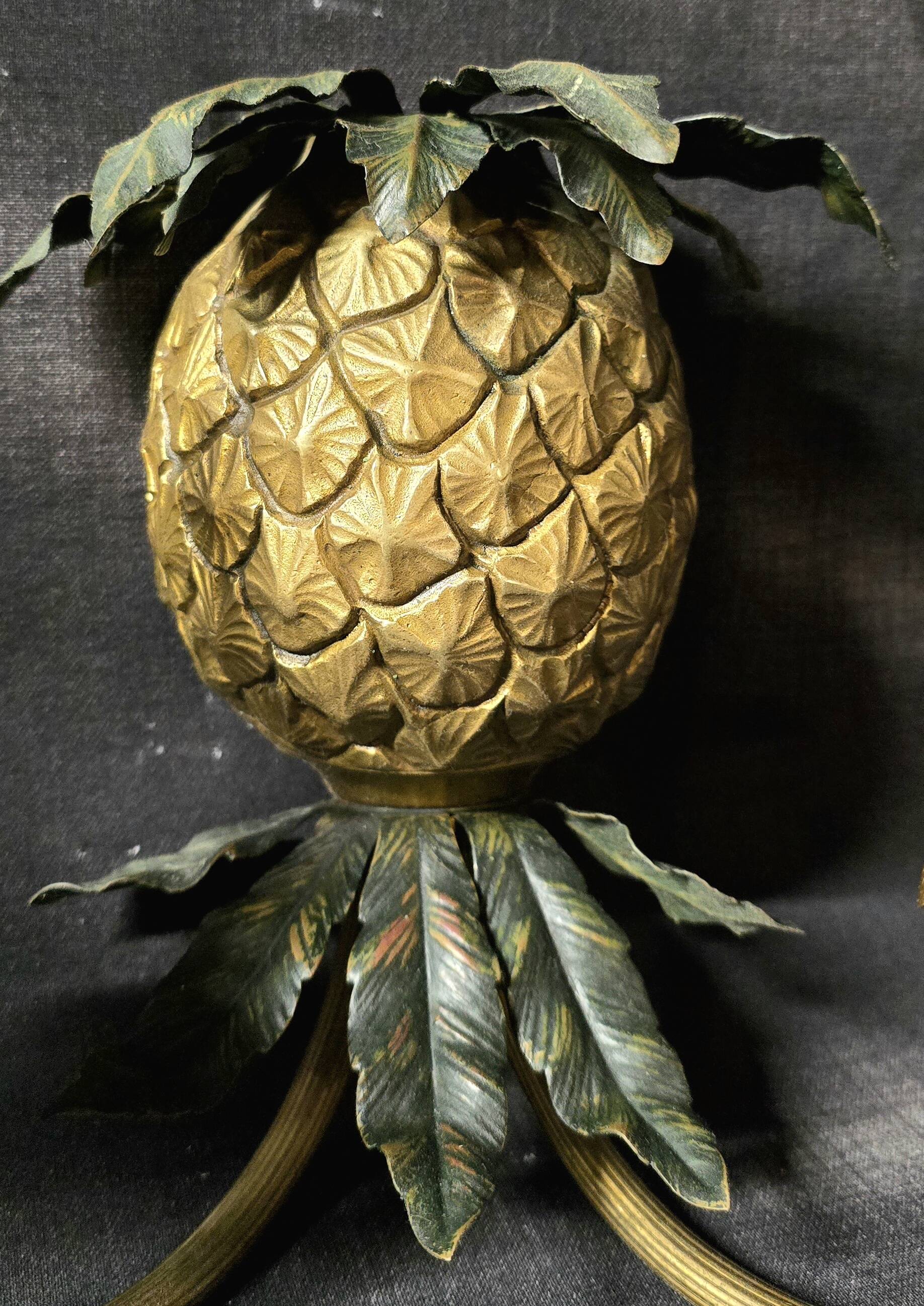 Maison Charles & Fils - Pair of Pineapple wall lights
