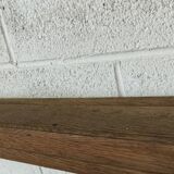 Old oak shelf back of glass counter wall