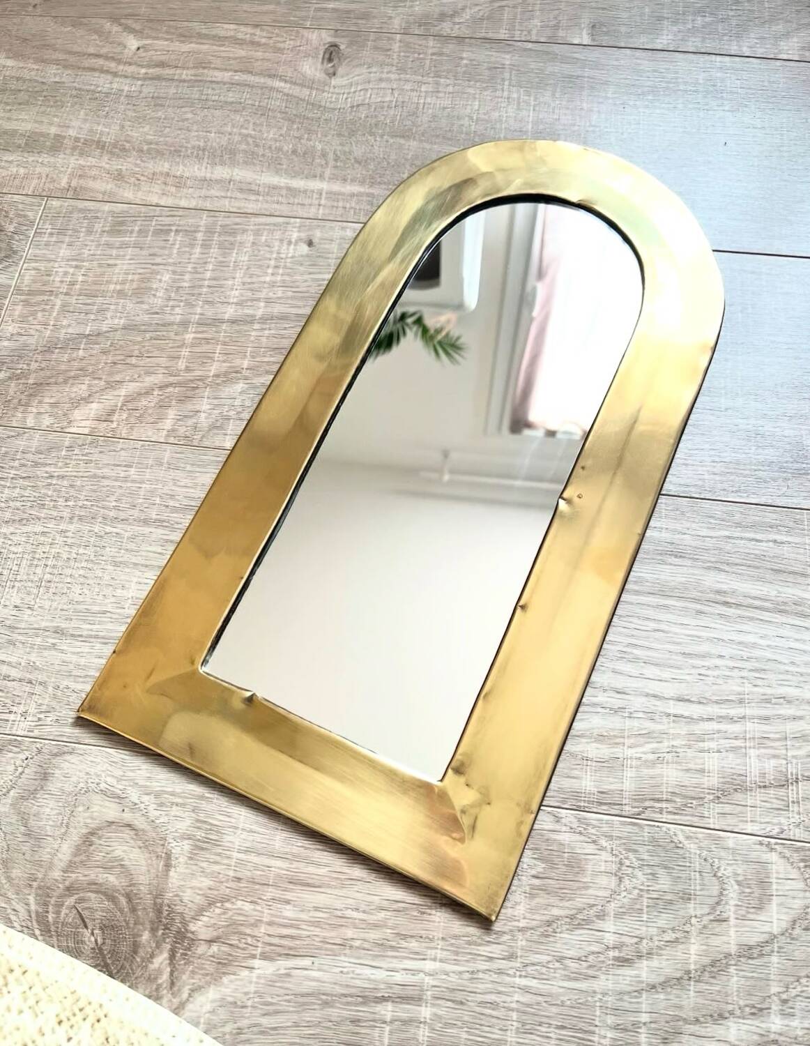 Vintage brass mirror