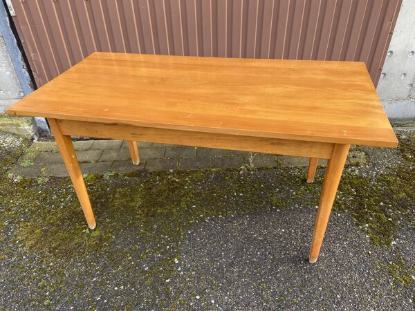 Table de café bistrot Brasserie vintage 1950 Hêtre et sapin Brasseur adelsh