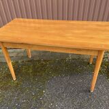 Vintage 1950s Brasserie Bistro Coffee Table Beech and Fir Brasseur Adelsh