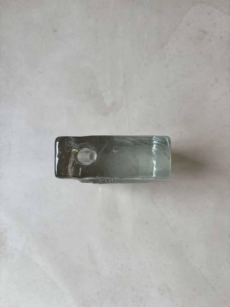 Solifleur block vase Heiner Düsterhaus Walther Glass 1970s