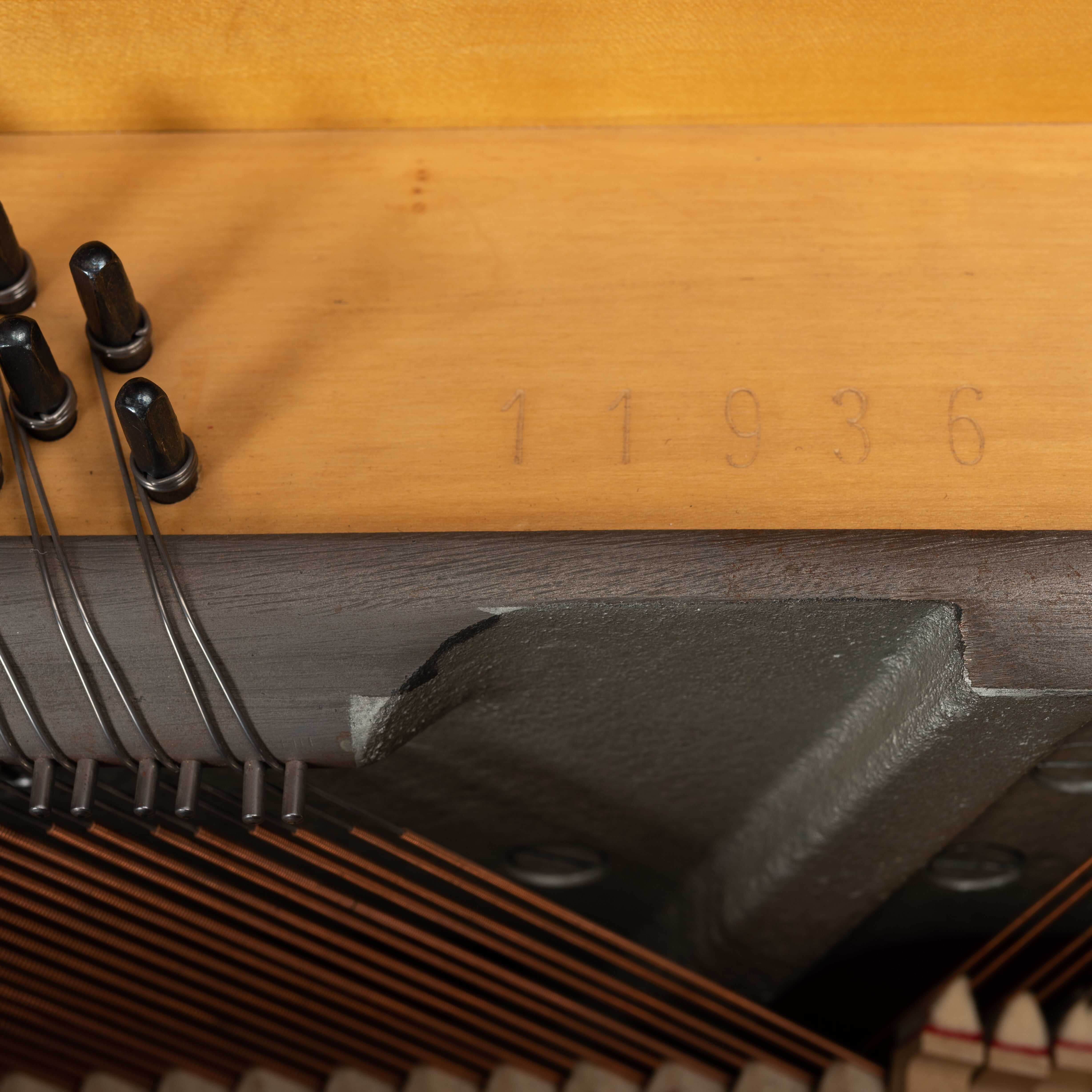 Danish mid-century modern hardwood pianette Bij Louis Zwicki, 1960s