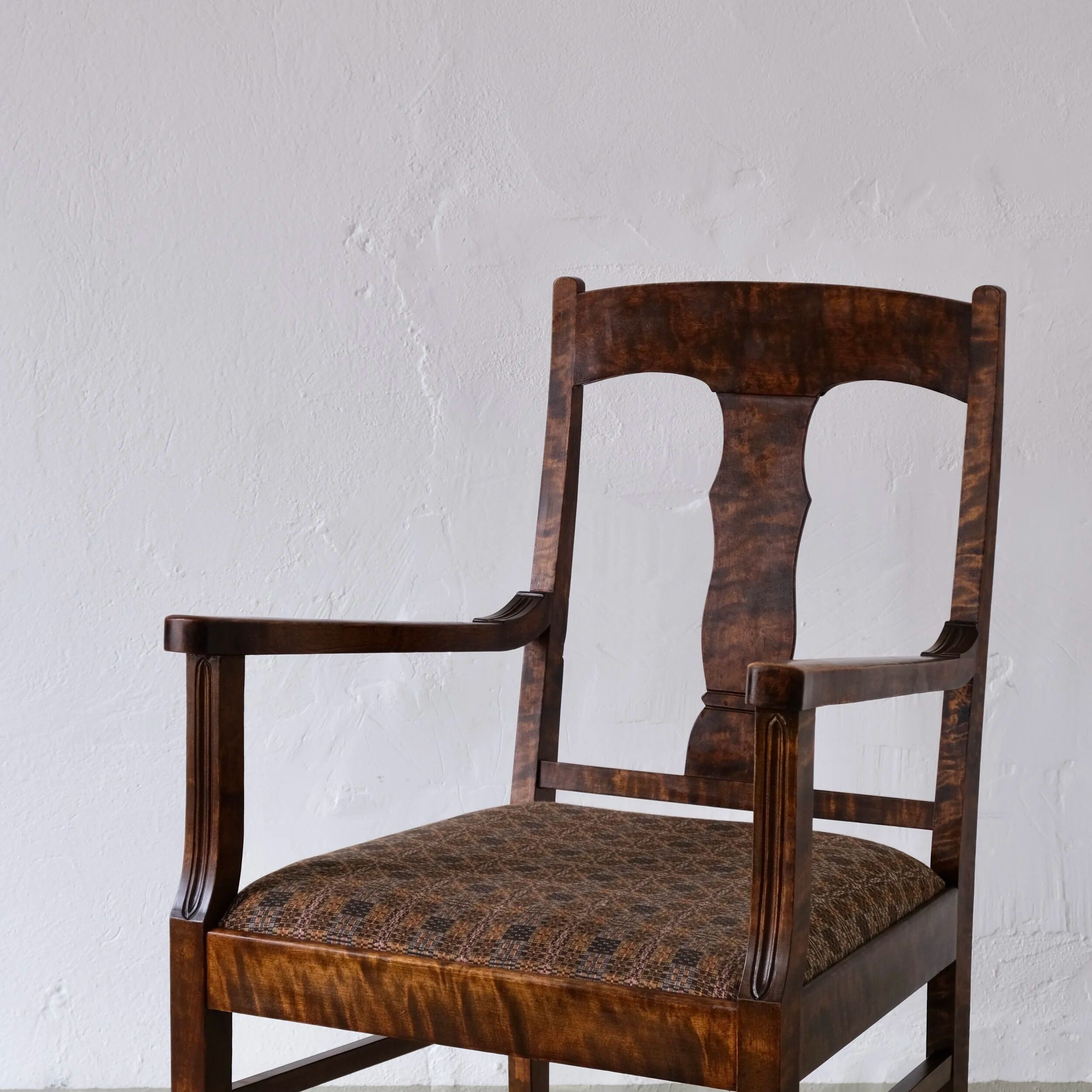 Biedermeier satin birch armchairs | Sweden | set of 2